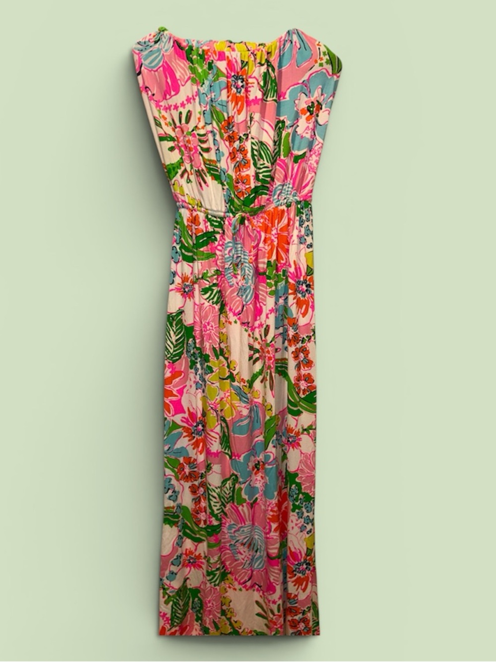 Lilly Pulitzer Pink Tropical Strapless Maxi Dress - Picture 9 of 9